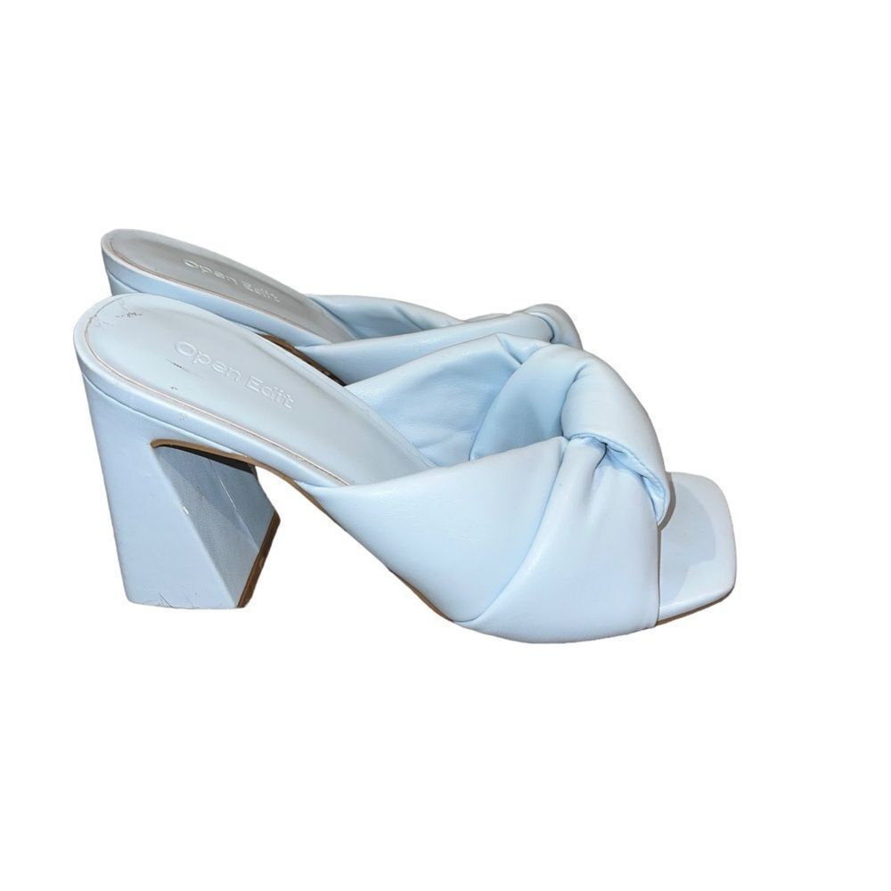 Open Edit Saydee heeled Sandal in‎ blue sky size 8